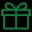 Present with a boxey base and ribbon